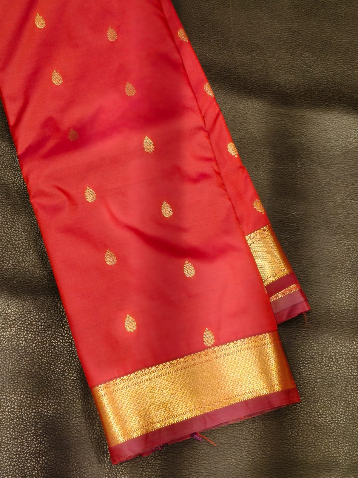 Red Semi silk Saree USA