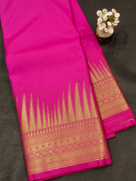 Pink Semi Silk Saree