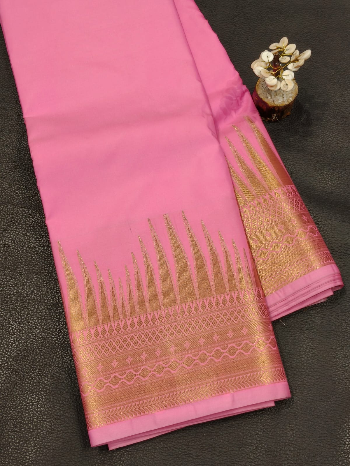 Pink Semi Silk Saree
