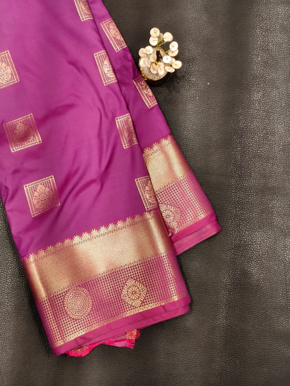 Purple Semi silk saree