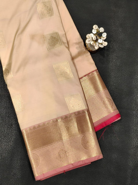 Pink Semi Silk Saree