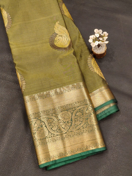Green Semi Silk Saree