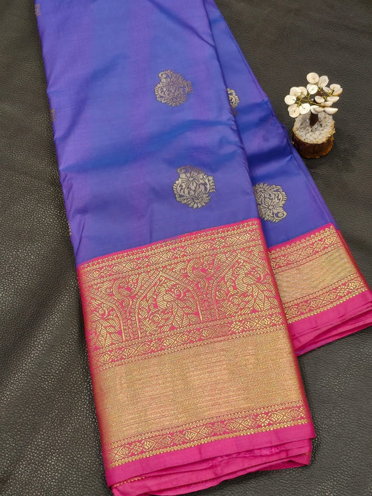 Blue Semi Silk Saree