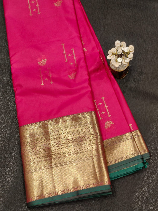 Pink Semi Silk Saree