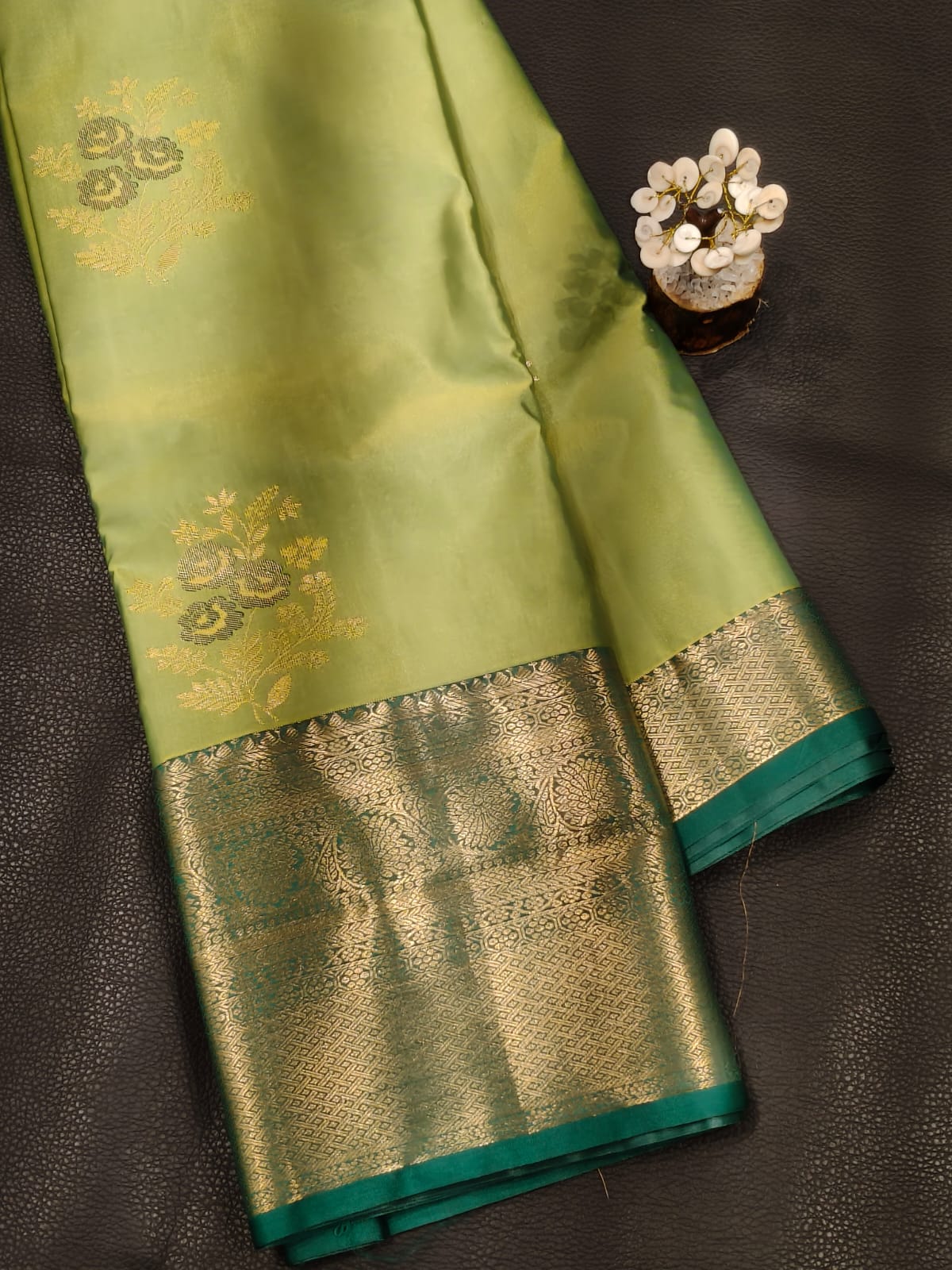 Green Semi Silk Saree