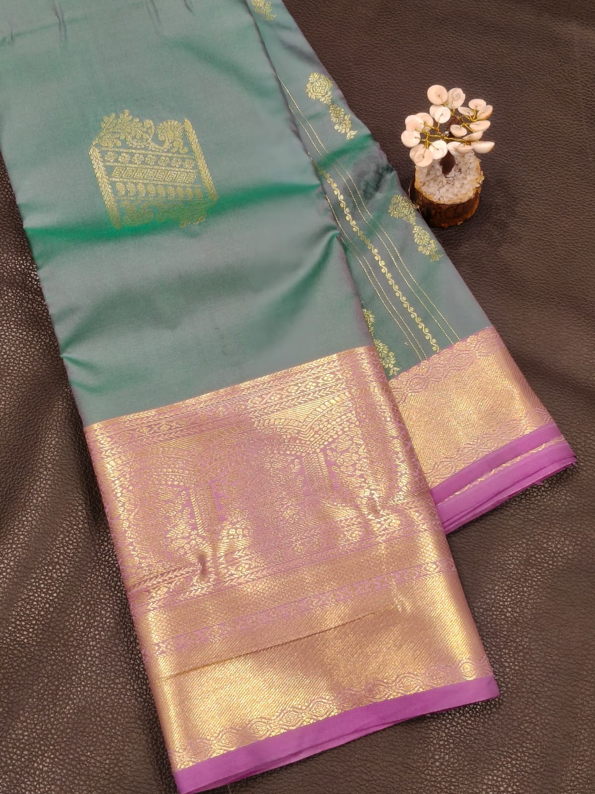 Gray Semi Silk Saree