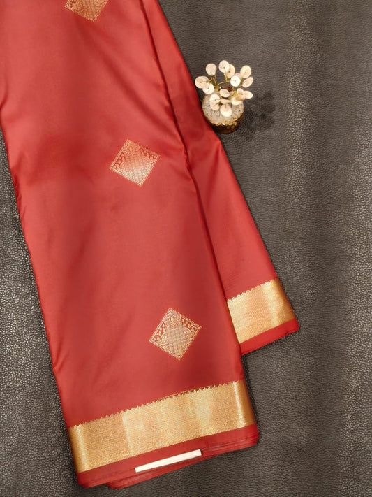 Red Semi silk Saree USA