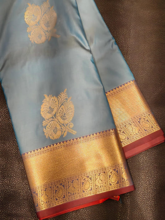 Blue Semi Silk Saree