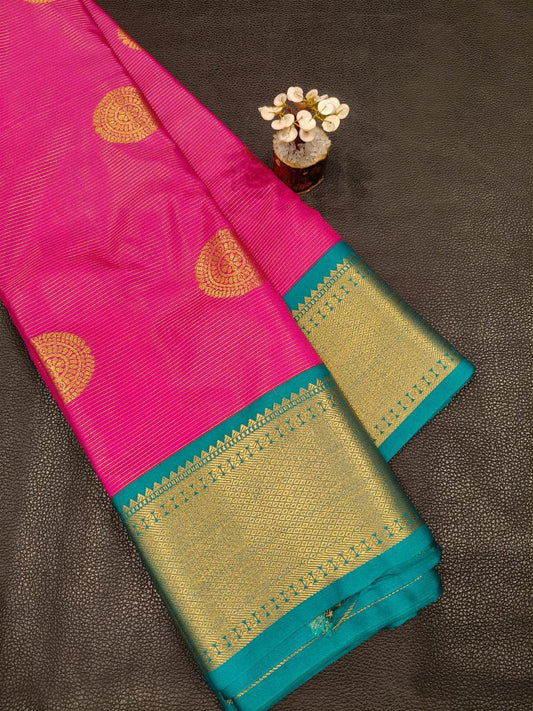 Pink Semi Silk Saree