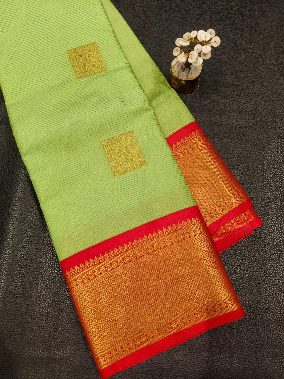 Green Semi Silk Saree