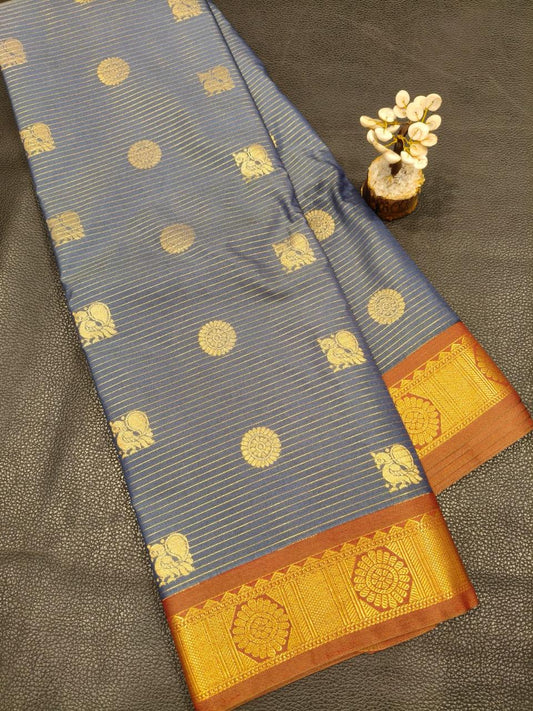 Blue Semi Silk Saree