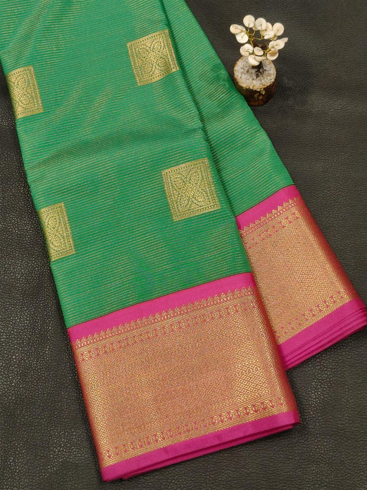 Green Semi Silk Saree