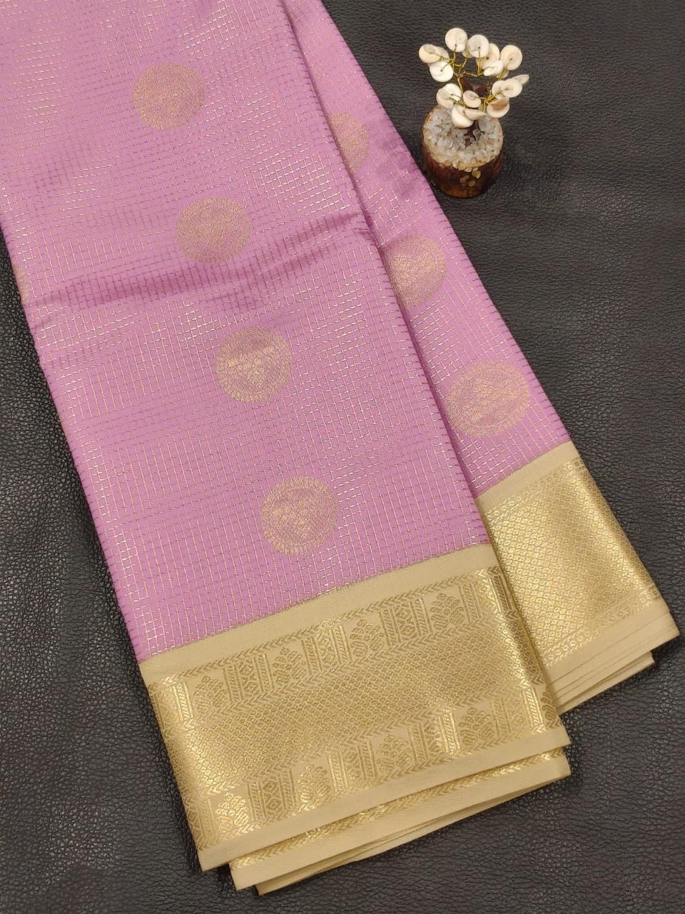 Pink Semi Silk Saree