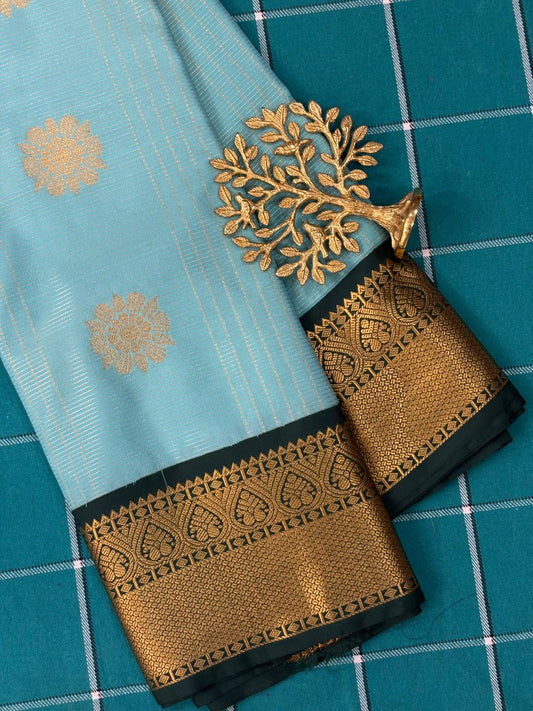 Blue Semi Silk Saree
