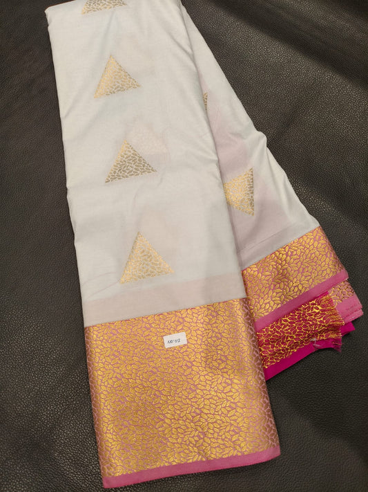Silver Semi Silk Saree