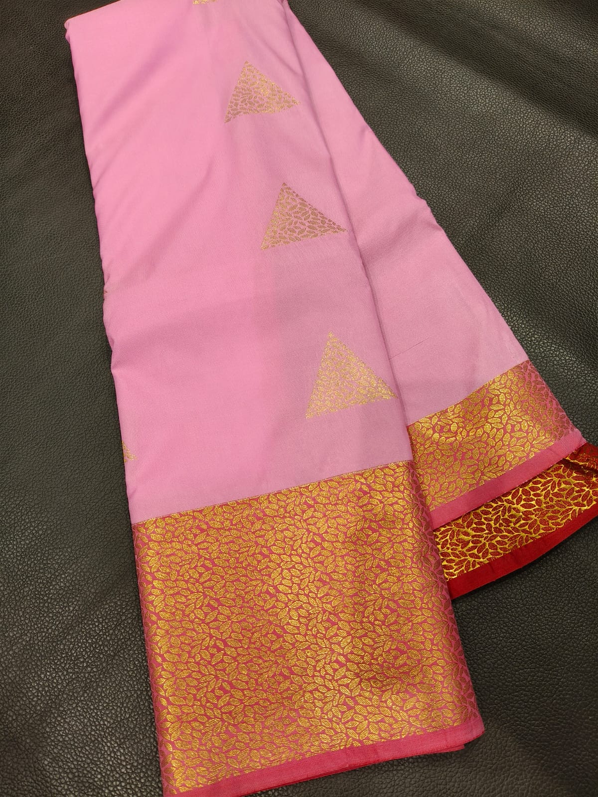 Pink Semi Silk Saree